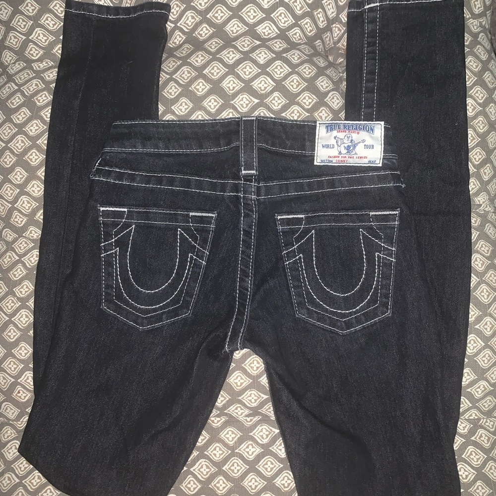 True Religion Black Straight Leg Pants